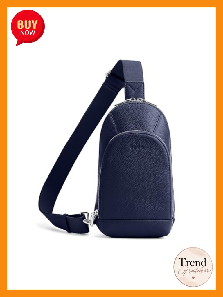 Genuine Leather Anti Theft Crossbody Sling Bag With Rfid Blocking